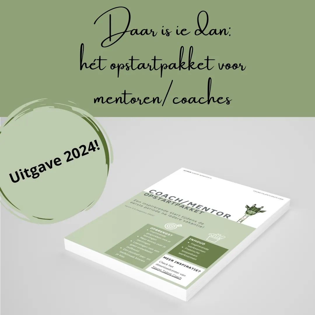 Jaa... augustus 2024: de lancering van uitgave 2024 van het opstartpakket.

Een nieuwe uitgave met nog meer lessen en werkvormen!

Ben jij op zoek naar lesmateriaal om te investeren in het leer- leefklimaat van je klas? En wil jij het zelfbeeld van je leerlingen verrijken? Dan is dit e-book boordevol lessen iets voor jou.

In het pakket vind je 18 kant-en-klare lessen die jou mentorles verrijken. Er wordt in de lessen aandacht besteed aan alle onderwerpen die van belang zijn bij het opstarten na een vakantie. Denk aan teambuilding, groepsvorming, identiteitsontwikkeling, leren leren en nog veel meer! 

Meer informatie vind je in de link in de bio!

#zelfbeeld #mentor #coach #lespakket #lesmateriaal #werkvormen #lessen #leerlingen #identiteit #lerenleren #teambuilding #groepsvorming