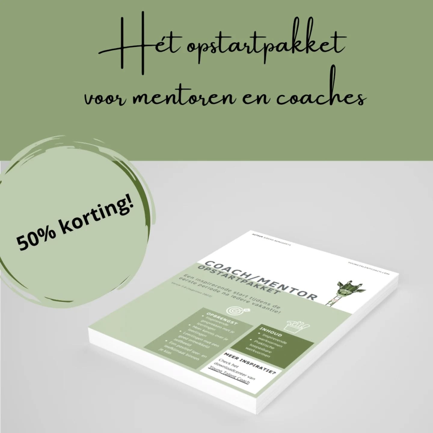 De vakantie in het Zuiden duurt nog twee weken en in de rest van het land mogen ze nog langer genieten van het mooie weer, de vrije tijd en alle leuke dingen! Heerlijk!

Opstarten over een aantal weken is dan niet altijd makkelijk, zeker na een 6 weken durende vakantie. Er rustig in komen en aan de slag zonder een uren durende voorbereiding? Check dan het opstartpakket van Young Talent Coach. Een e-book vol met praktische mentorlessen die je binnen 'no-time' voorbereid. Ideaal toch?

En nu ook nog met 50% korting. Ideaal toch?

Suc6 met de voorbereidingen, maar vooral geniet van van de vakantie!

Link naar het opstartpakket staat in de bio.

#opstarten #opstartpakket #mentor #coach #teambuilding #samenwerken #zelfbeeld #indespiegelkijken